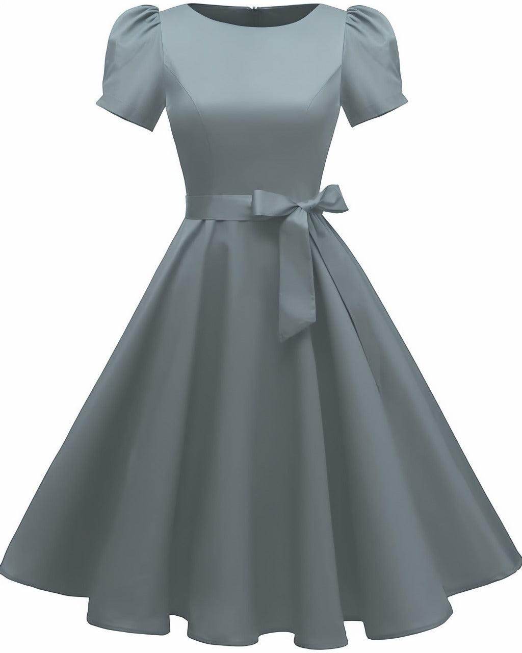 A-Line Knee Length Satin Graduation Dresses CS0555