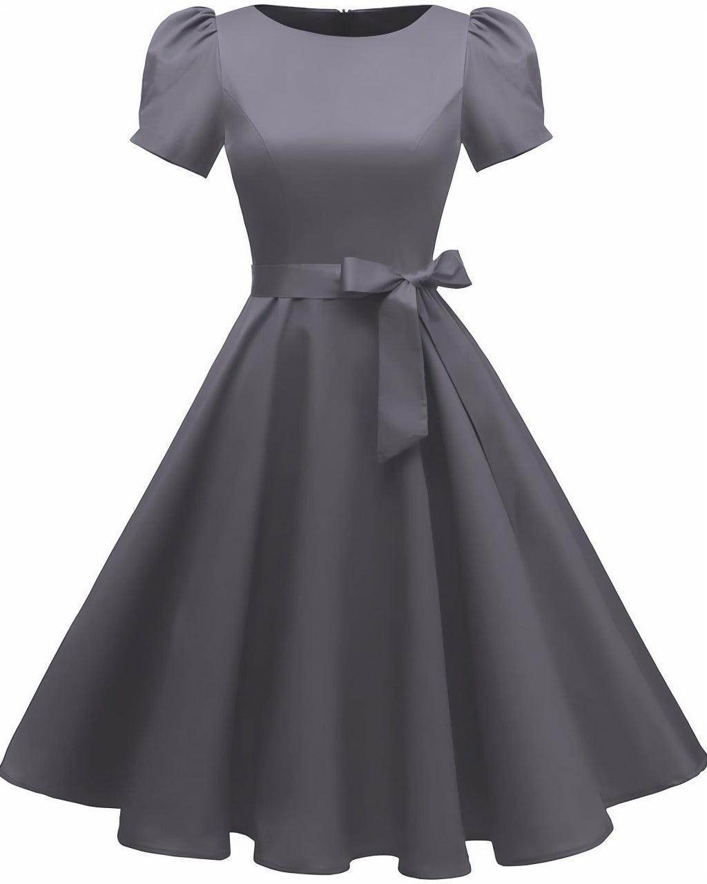 A-Line Knee Length Satin Graduation Dresses CS0555