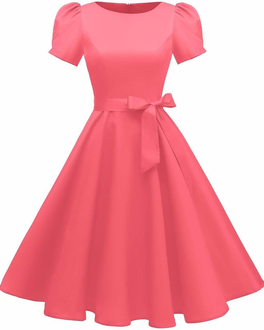 A-Line Knee Length Satin Graduation Dresses CS0555