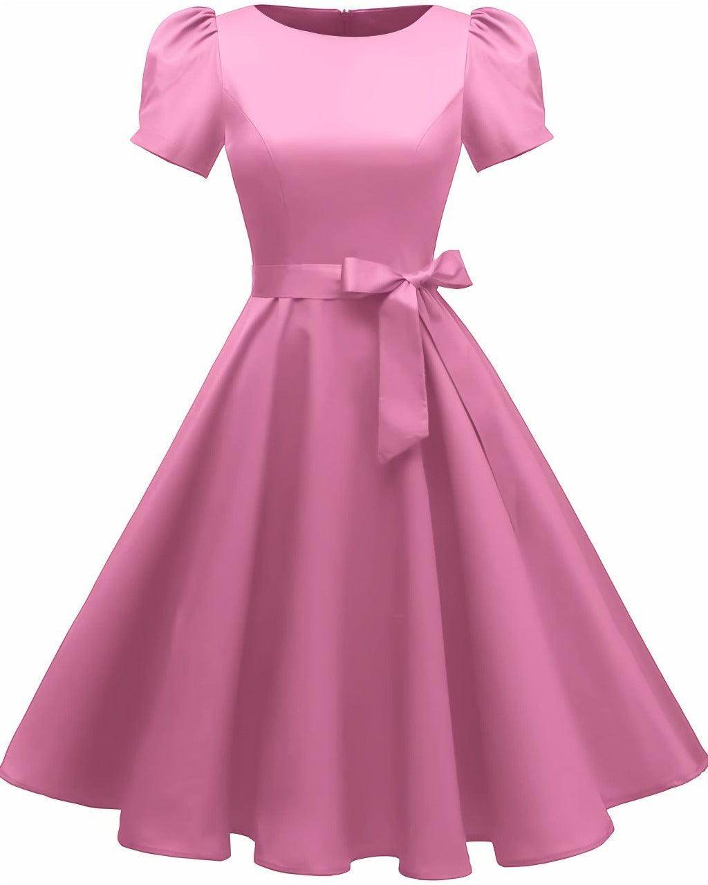 A-Line Knee Length Satin Graduation Dresses CS0555