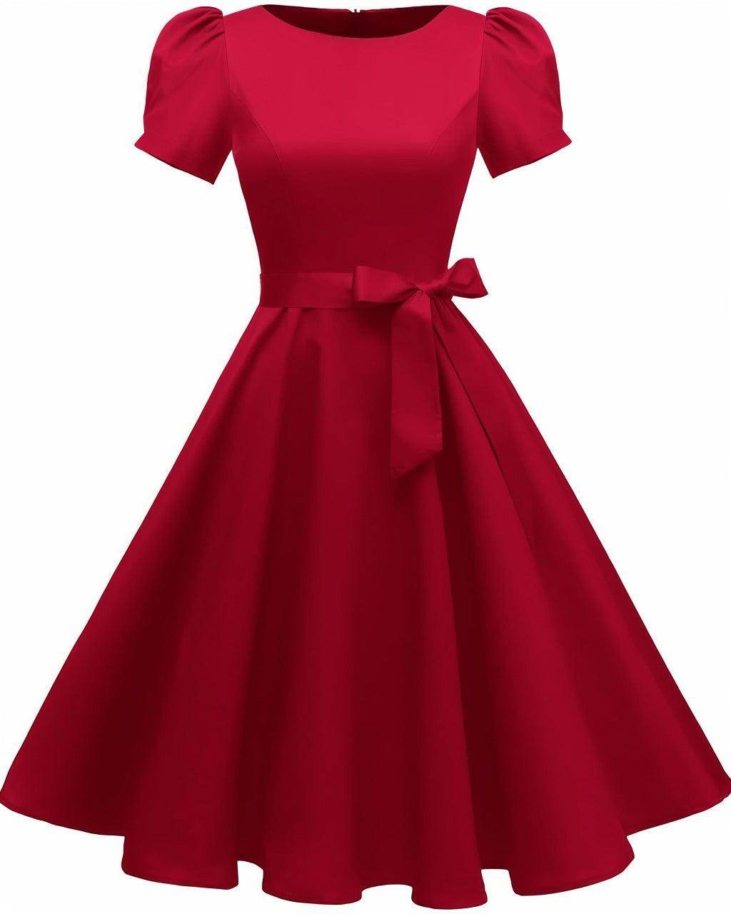 A-Line Knee Length Satin Graduation Dresses CS0555