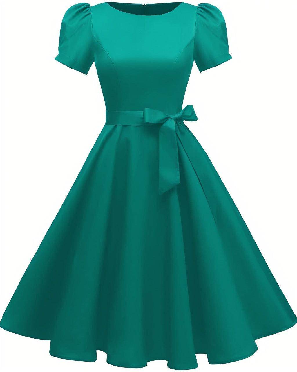 A-Line Knee Length Satin Graduation Dresses CS0555