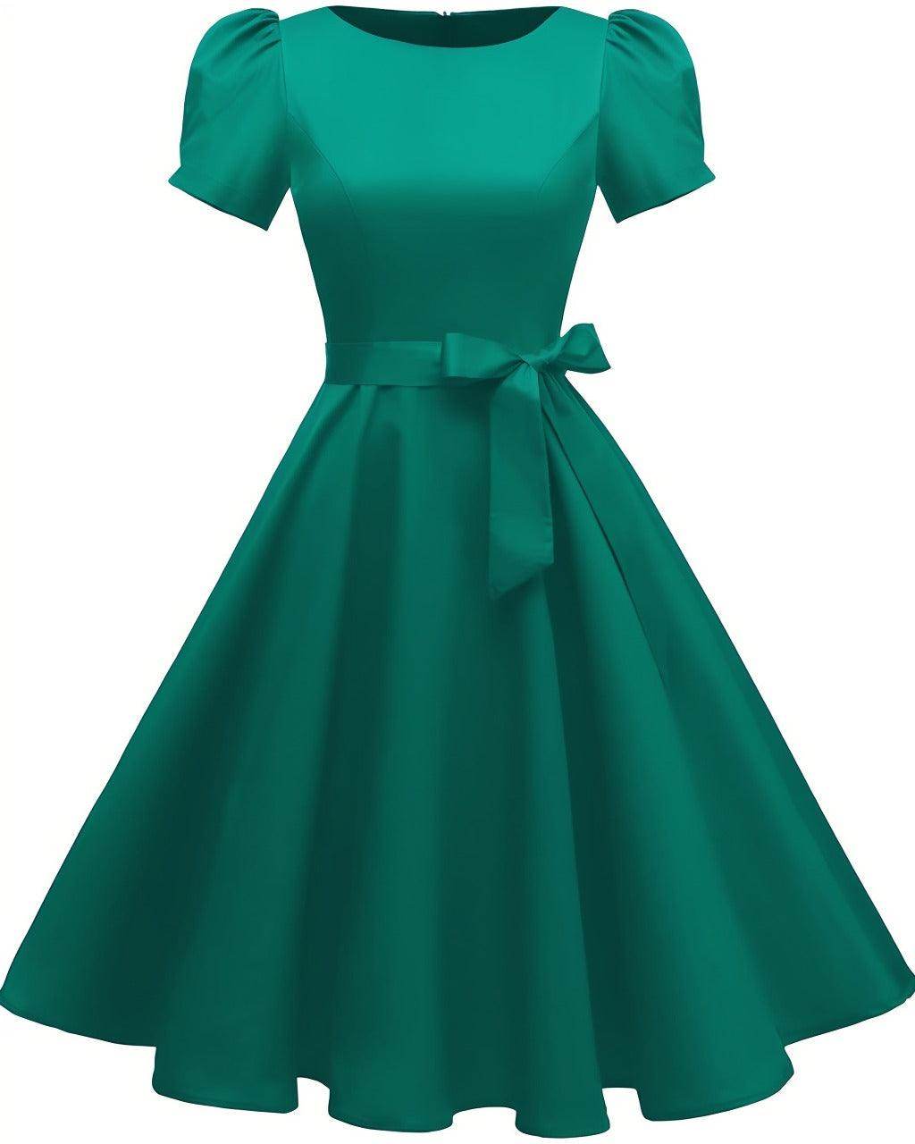 A-Line Knee Length Satin Graduation Dresses CS0555