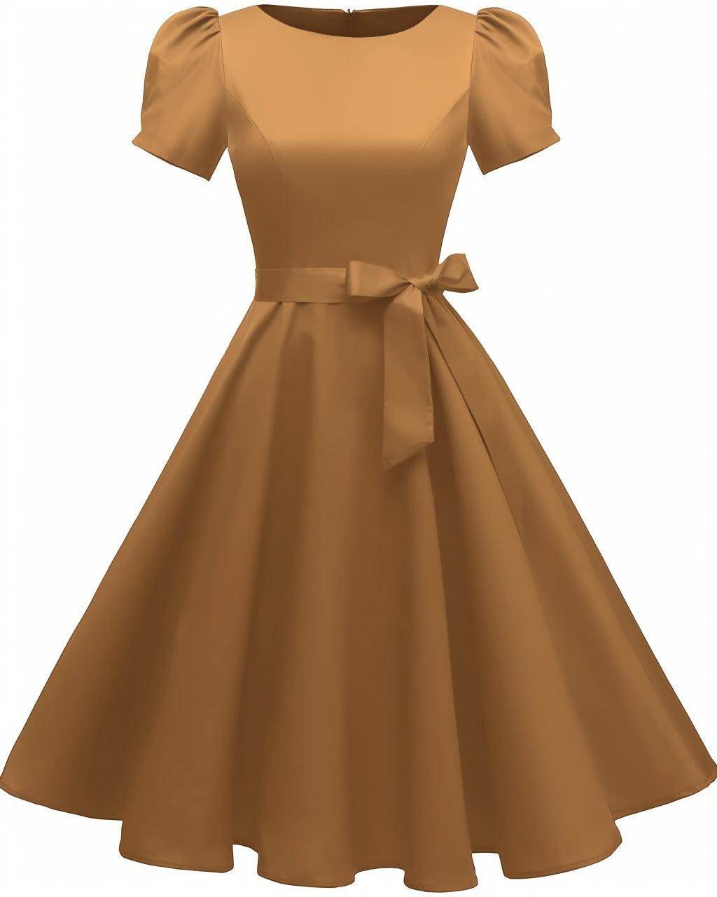 A-Line Knee Length Satin Graduation Dresses CS0555