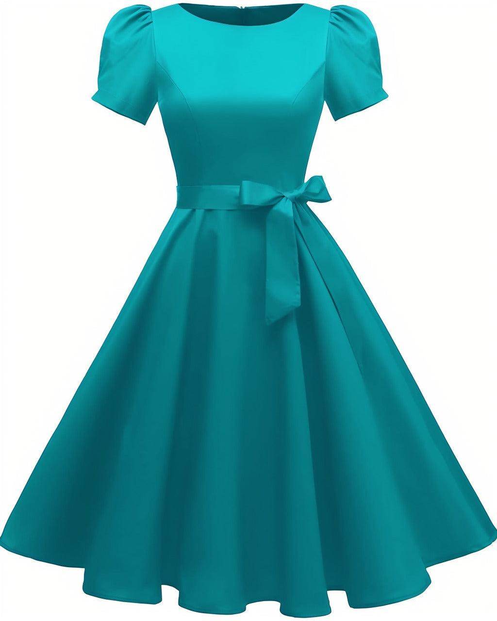 A-Line Knee Length Satin Graduation Dresses CS0555