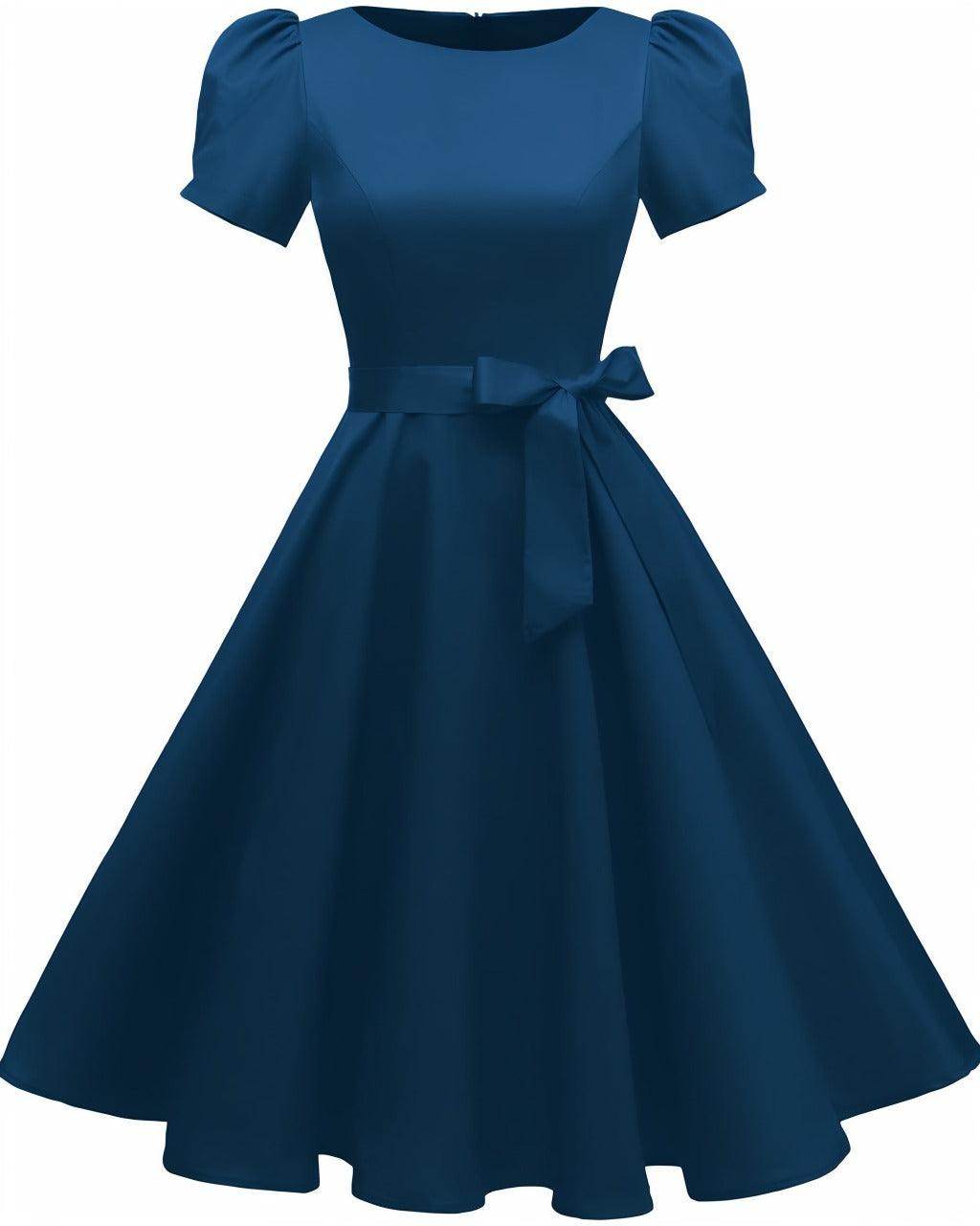 A-Line Knee Length Satin Graduation Dresses CS0555