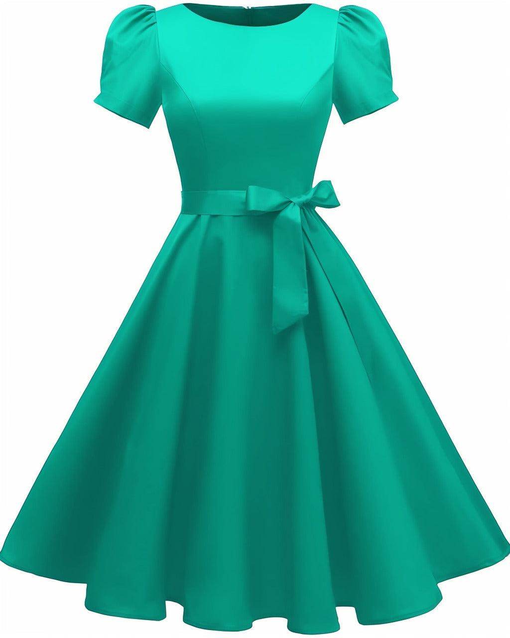 A-Line Knee Length Satin Graduation Dresses CS0555