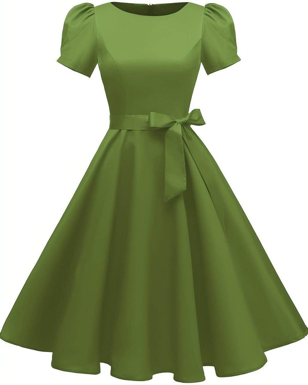 A-Line Knee Length Satin Graduation Dresses CS0555