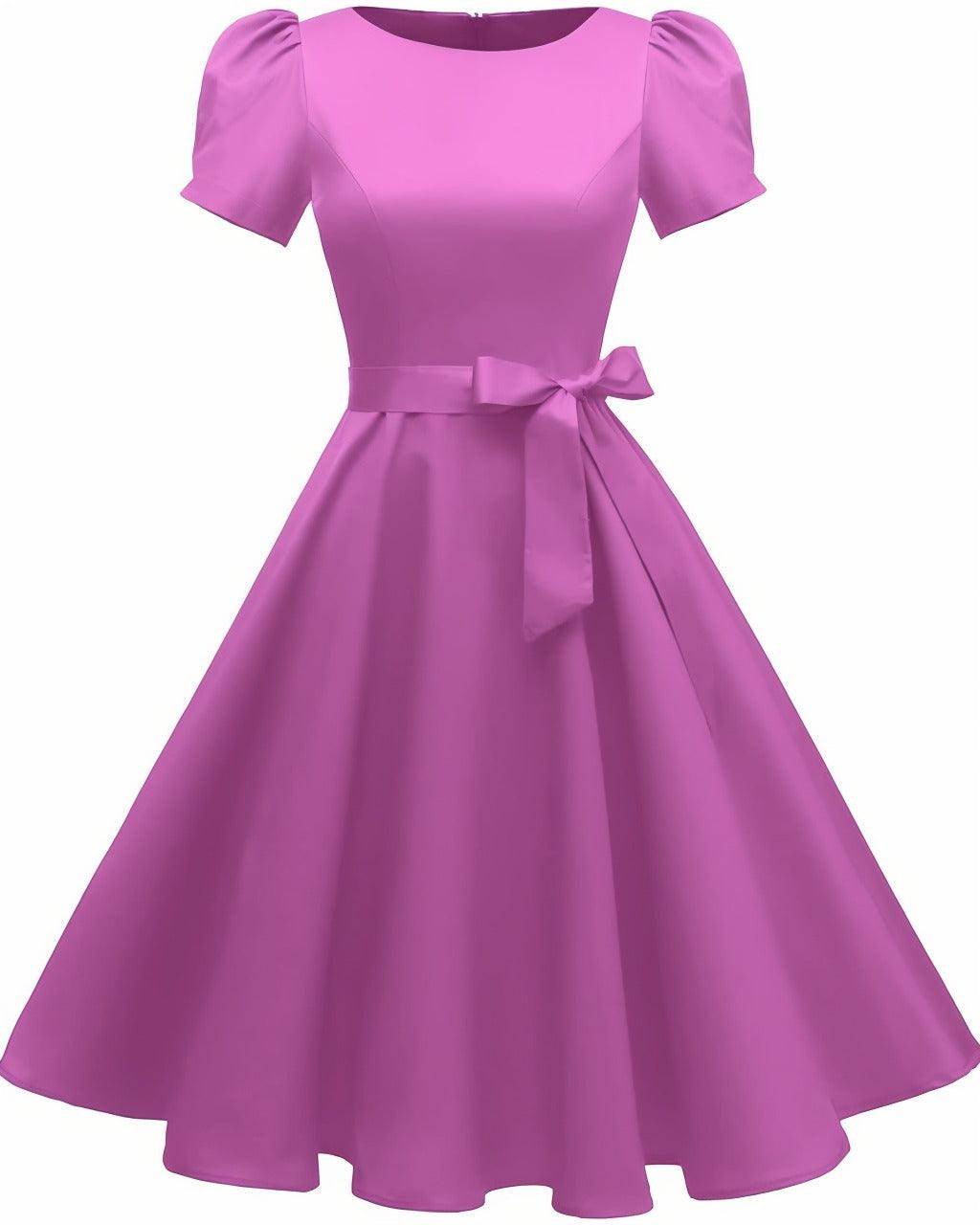 A-Line Knee Length Satin Graduation Dresses CS0555