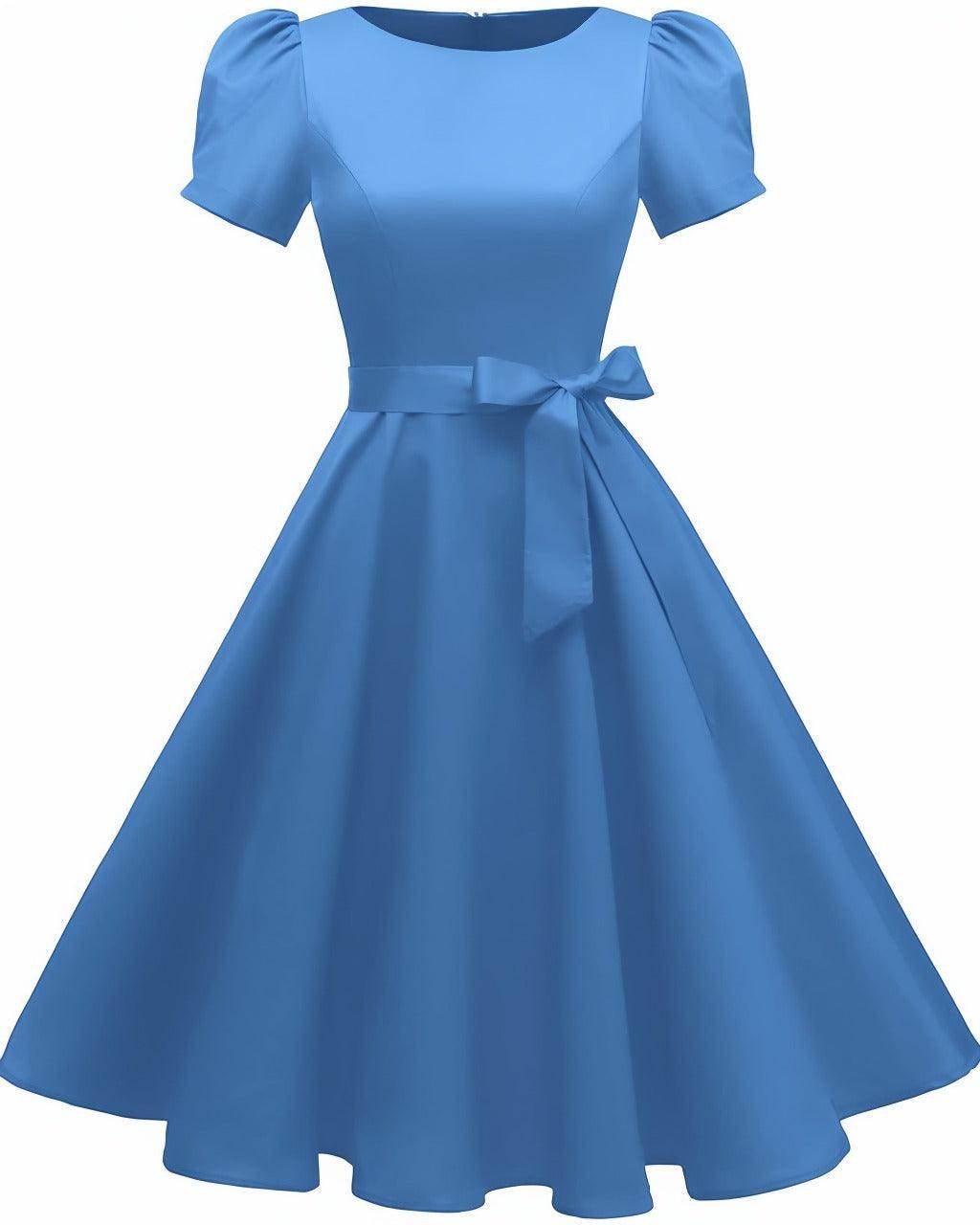 A-Line Knee Length Satin Graduation Dresses CS0555