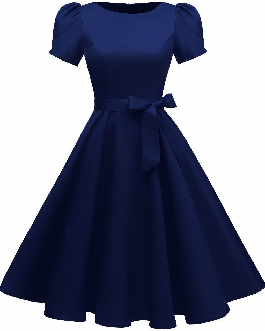 A-Line Knee Length Satin Graduation Dresses CS0555