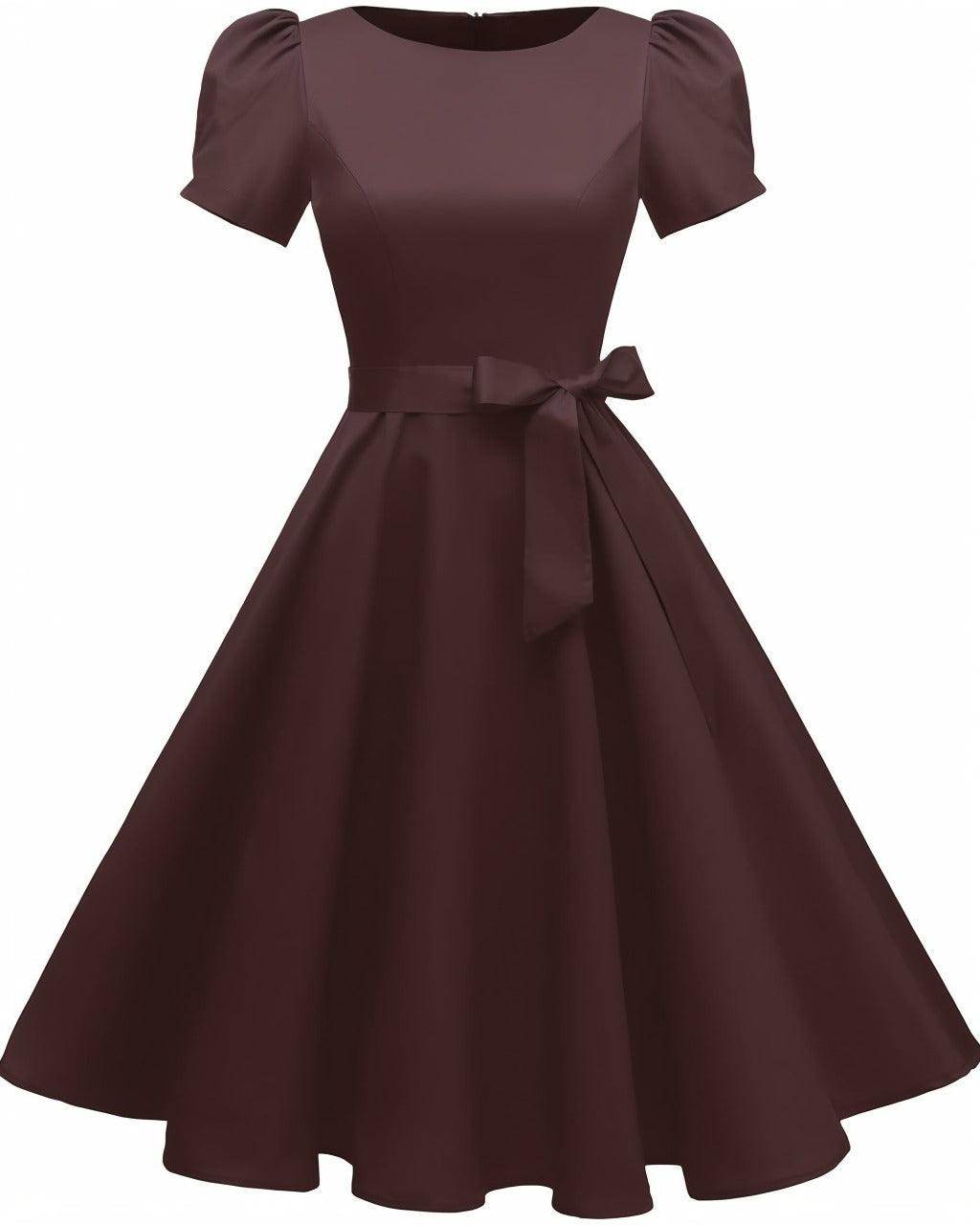 A-Line Knee Length Satin Graduation Dresses CS0555