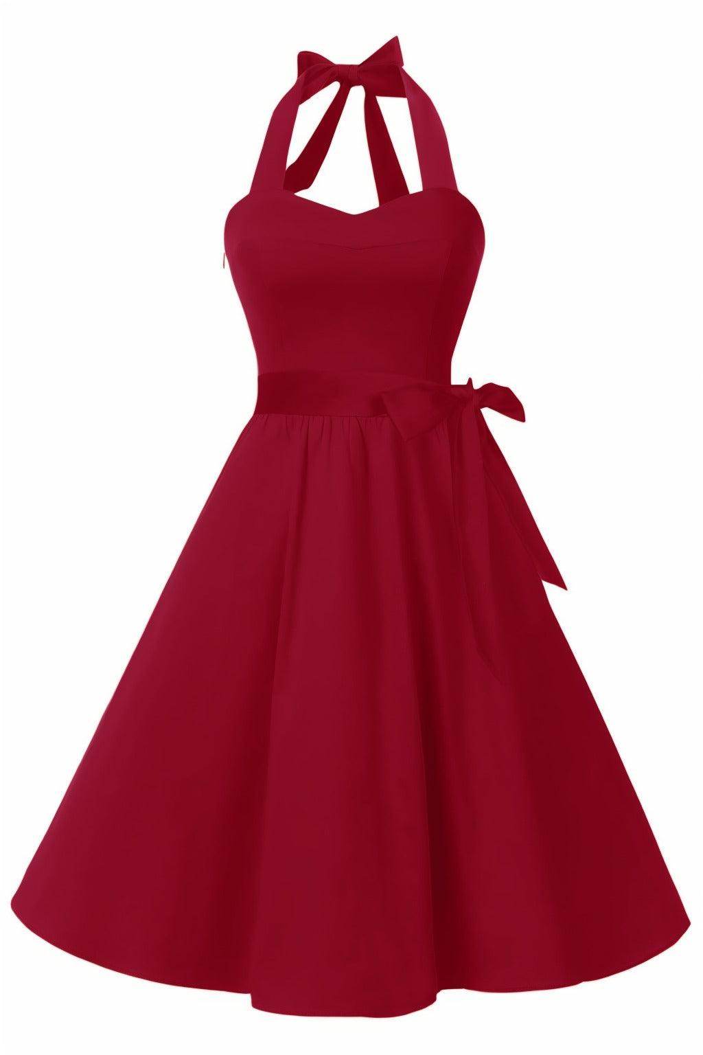 A-Line Knee Length Satin Graduation Dresses CS0559