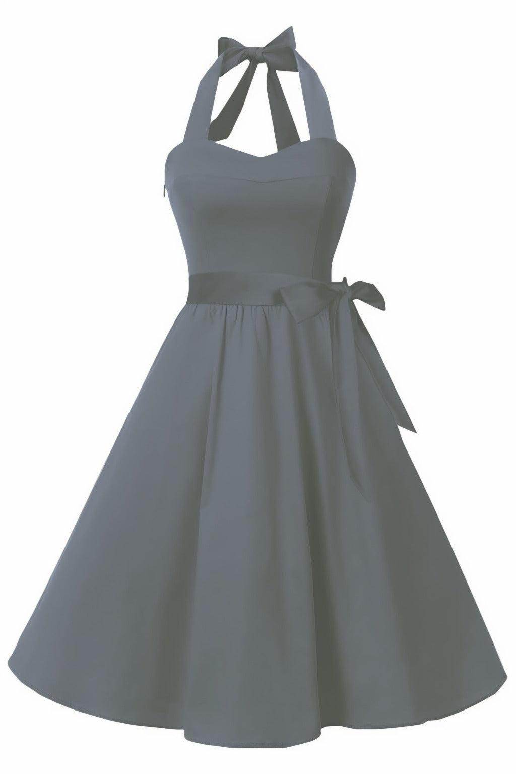 A-Line Knee Length Satin Graduation Dresses CS0559