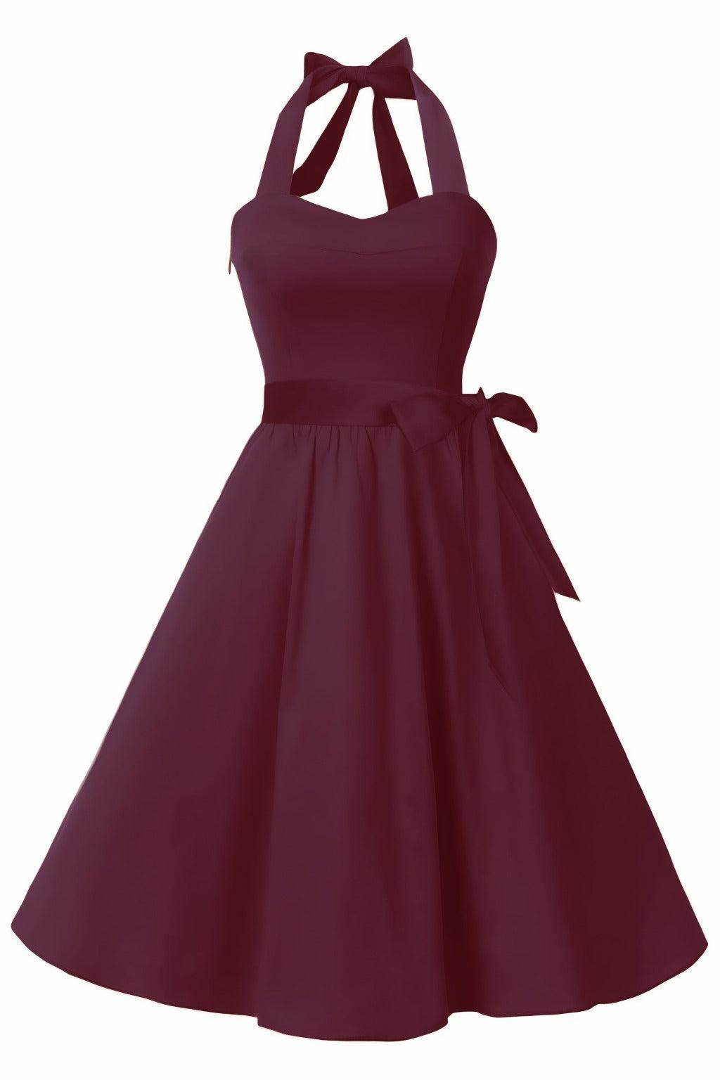 A-Line Knee Length Satin Graduation Dresses CS0559
