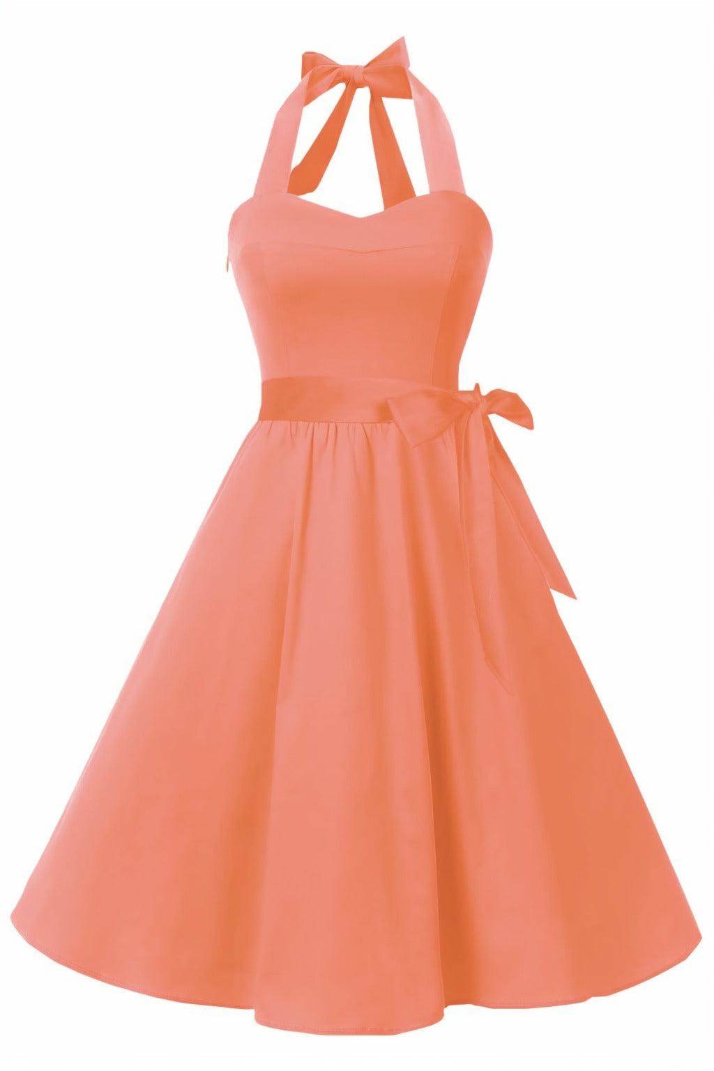A-Line Knee Length Satin Graduation Dresses CS0559