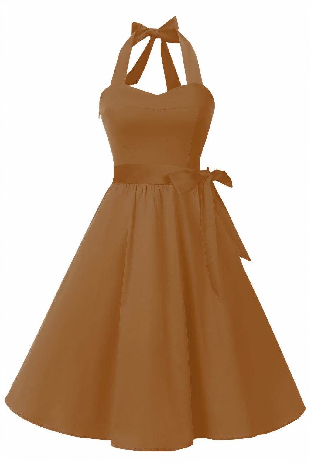 A-Line Knee Length Satin Graduation Dresses CS0559