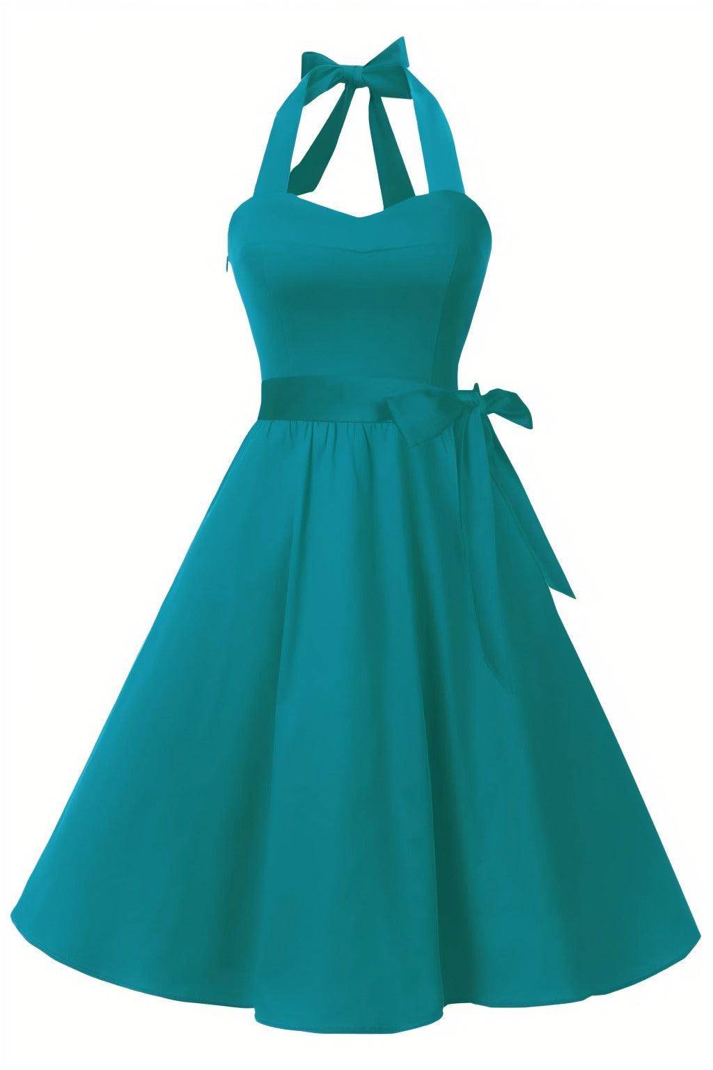 A-Line Knee Length Satin Graduation Dresses CS0559