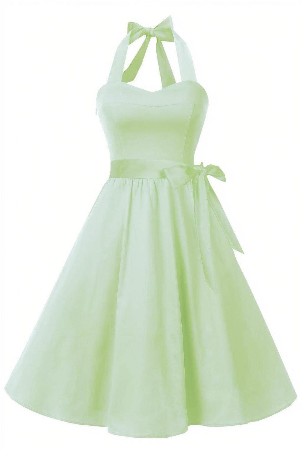 A-Line Knee Length Satin Graduation Dresses CS0559