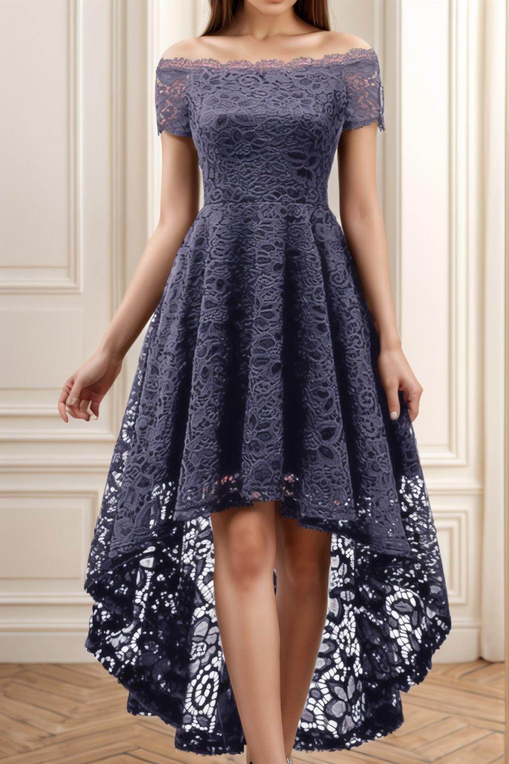A-Line High-Low Silk-Like Graduation Dresses CS0562