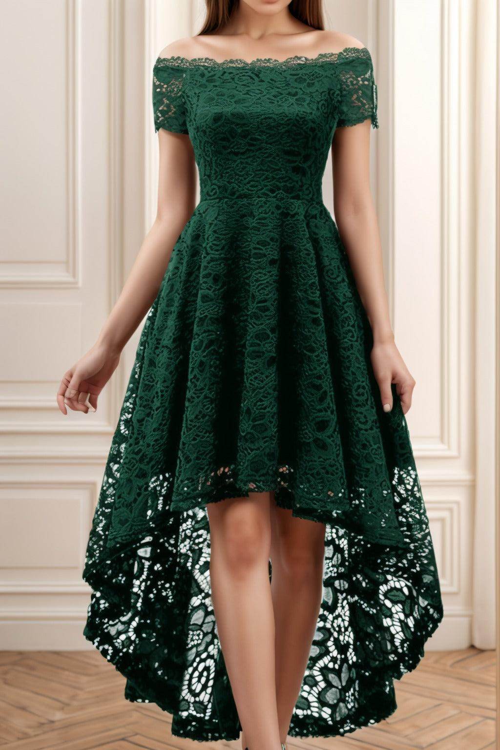 A-Line High-Low Silk-Like Graduation Dresses CS0562