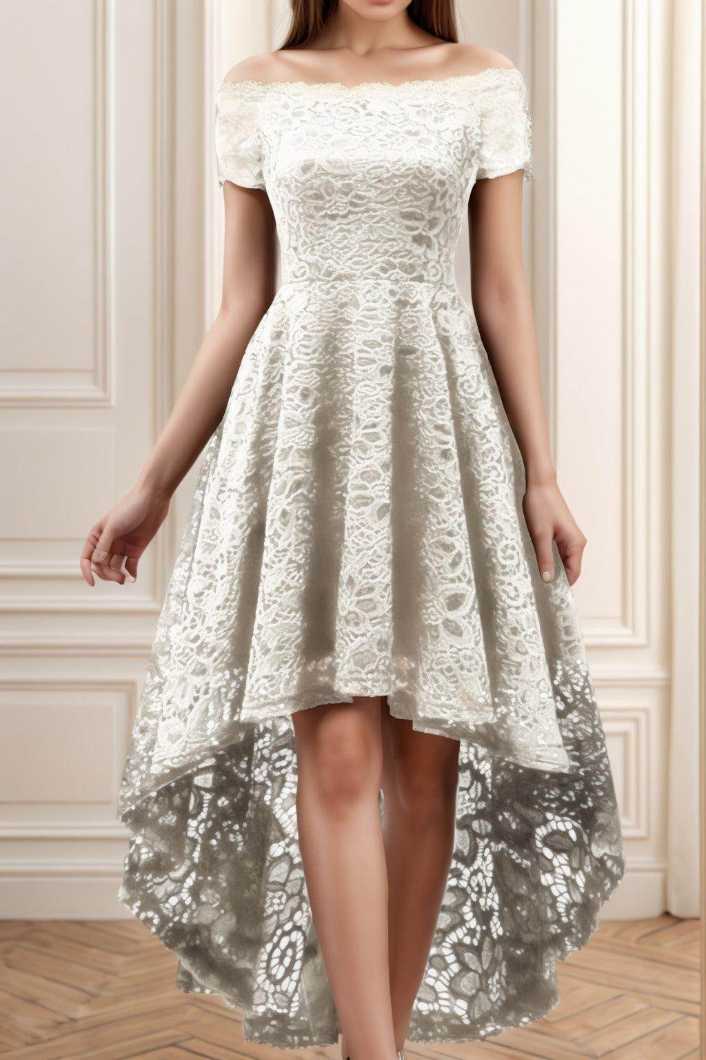 A-Line High-Low Silk-Like Graduation Dresses CS0562