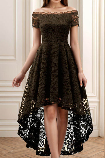 A-Line High-Low Silk-Like Graduation Dresses CS0562
