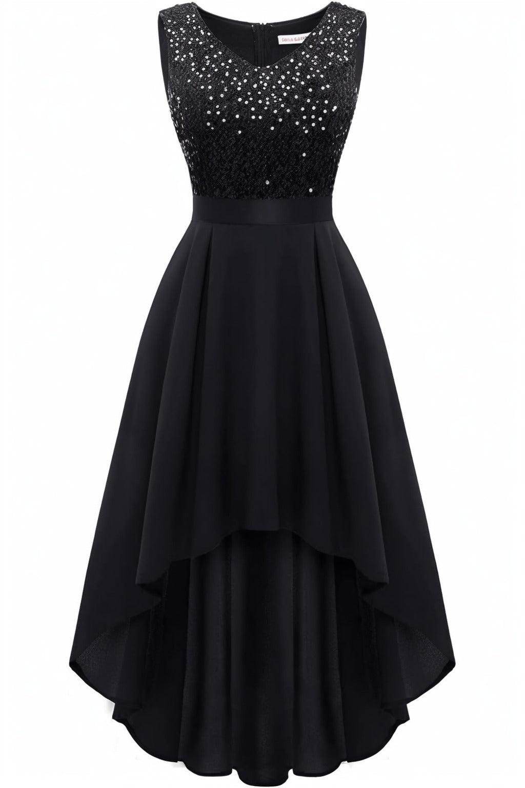 A-Line Knee Length Sequined Graduation Dresses CS0563