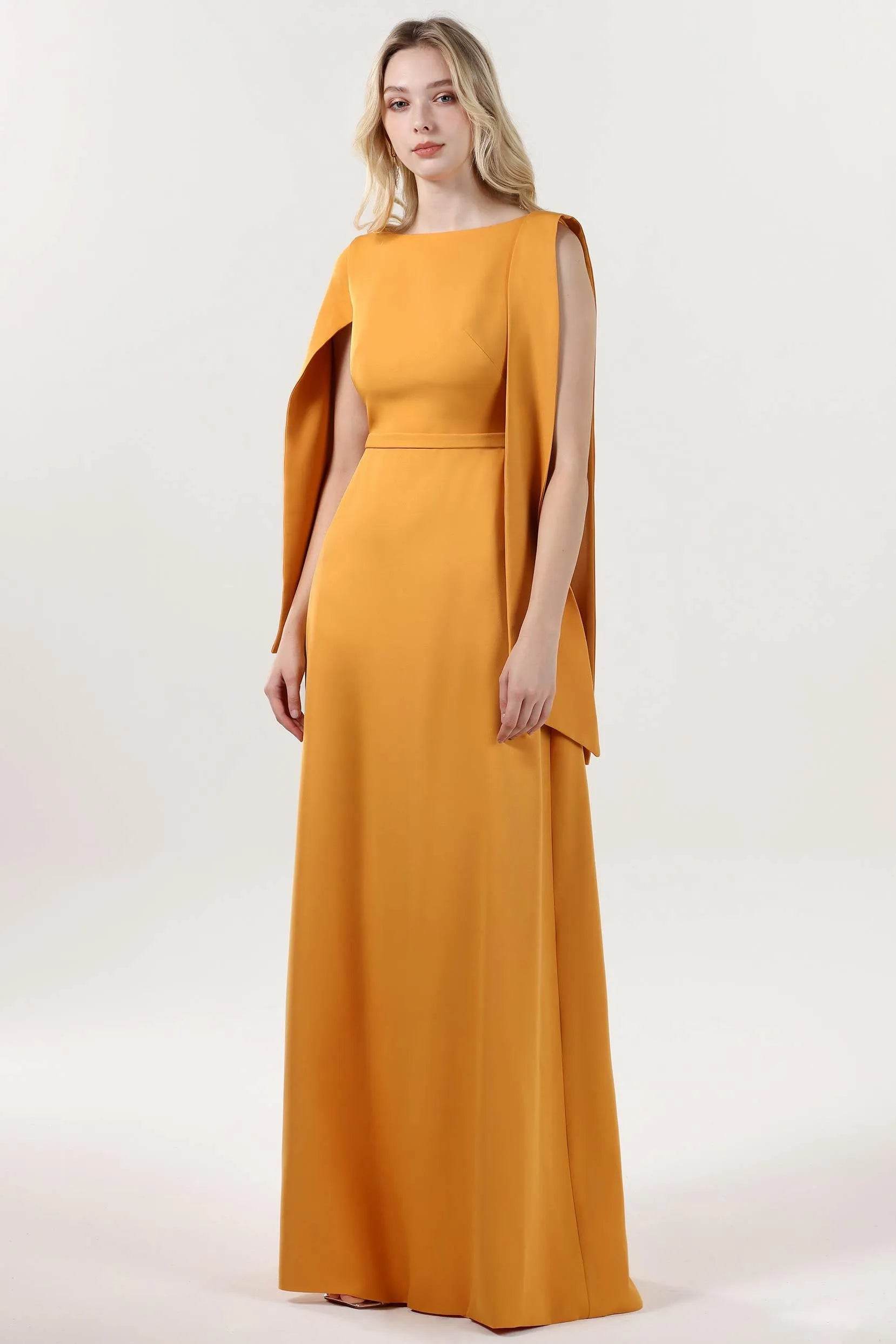A-Line Maxi Stretch Crepe Formal Dress CS0586