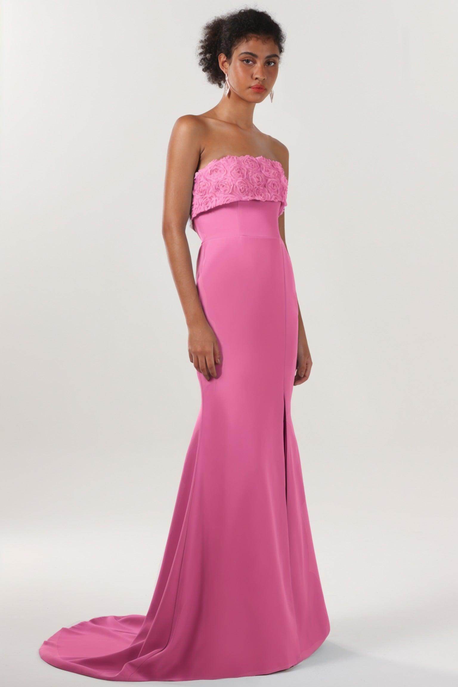 Trumpet-Mermaid Sweep-Brush Train Stretch Crepe Bridesmaid Dress CS0591BM