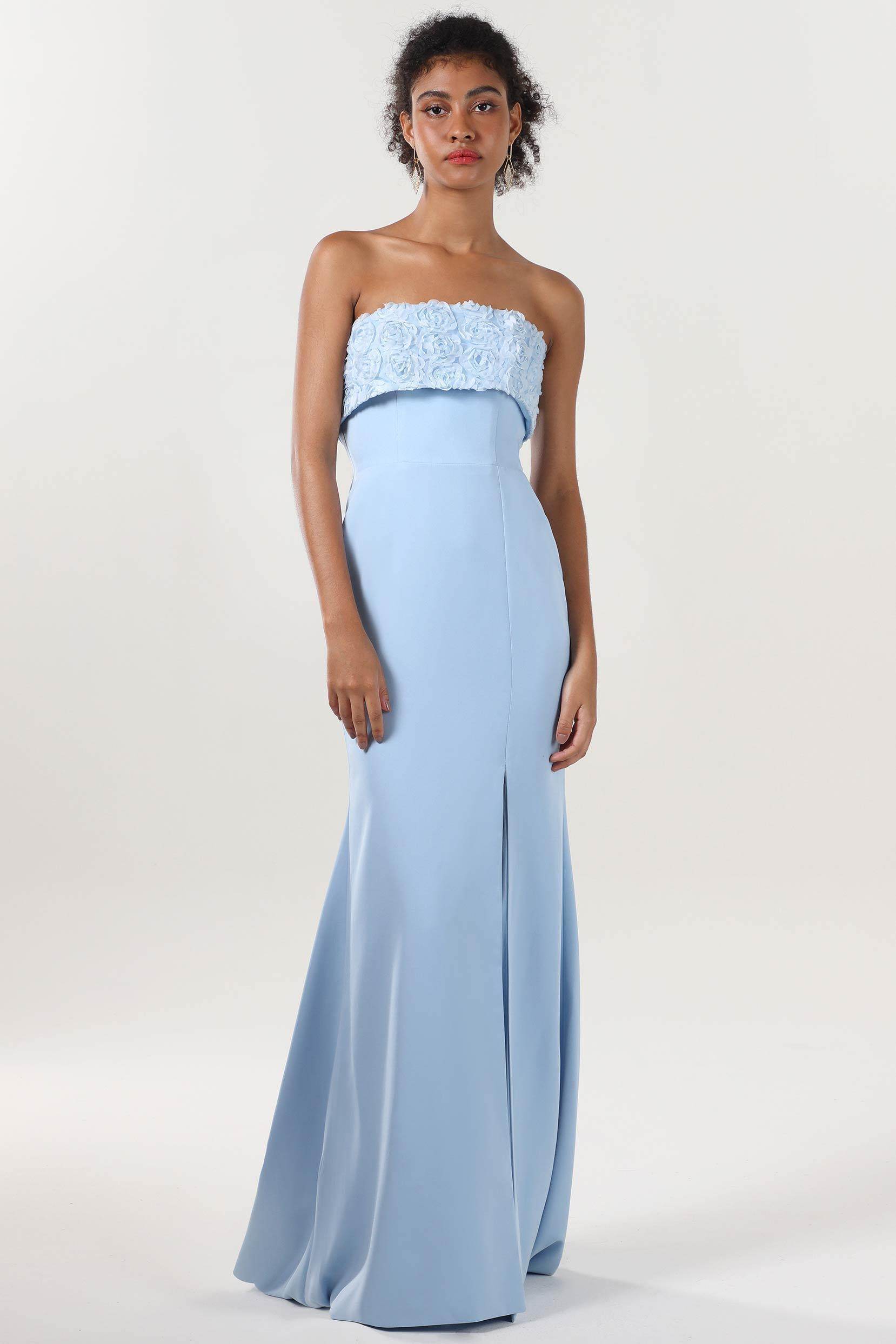 Trumpet-Mermaid Sweep-Brush Train Stretch Crepe Formal Dress CS0591