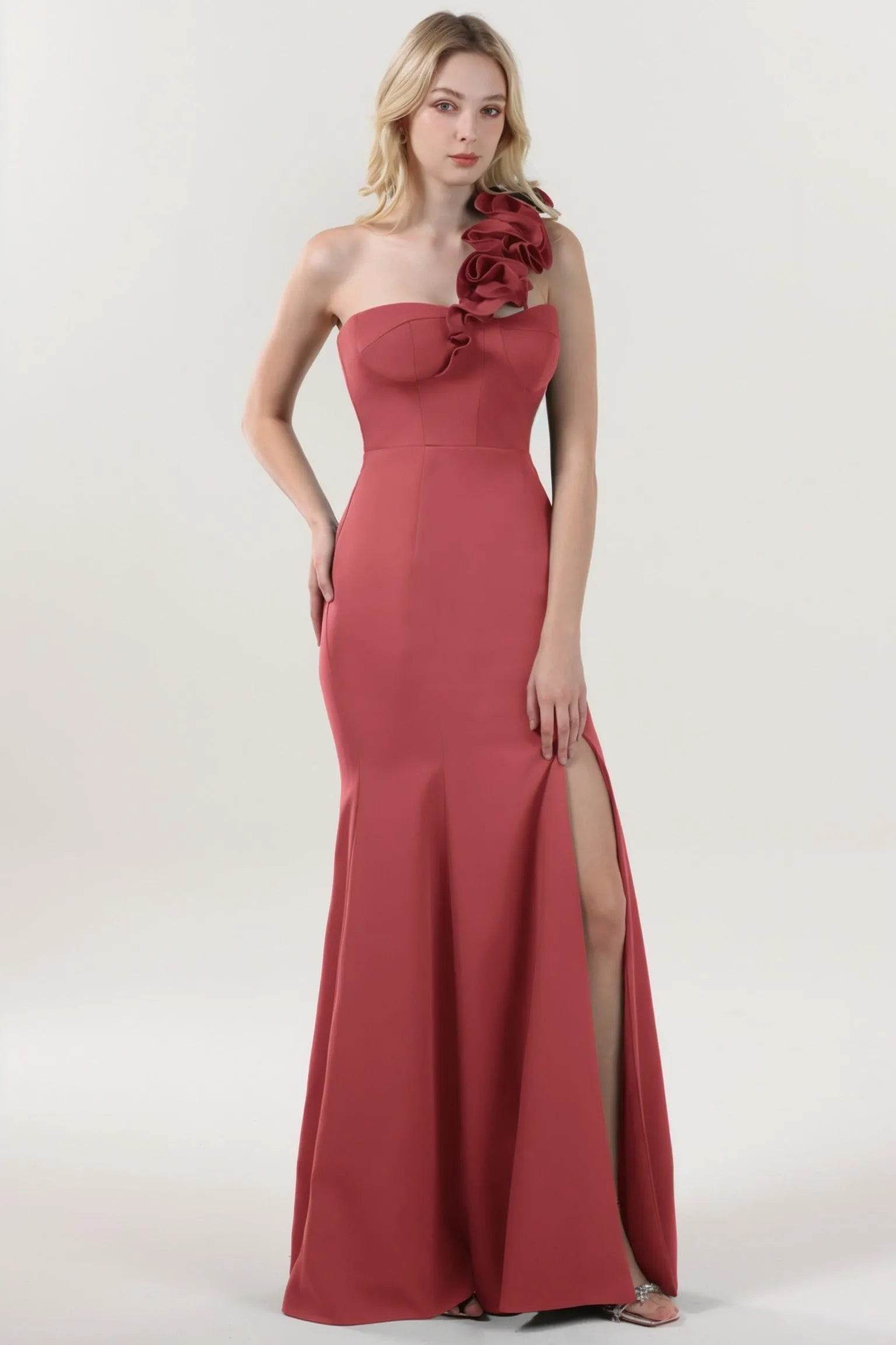 Trumpet-Mermaid Maxi Stretch Crepe Formal Dress CS0596