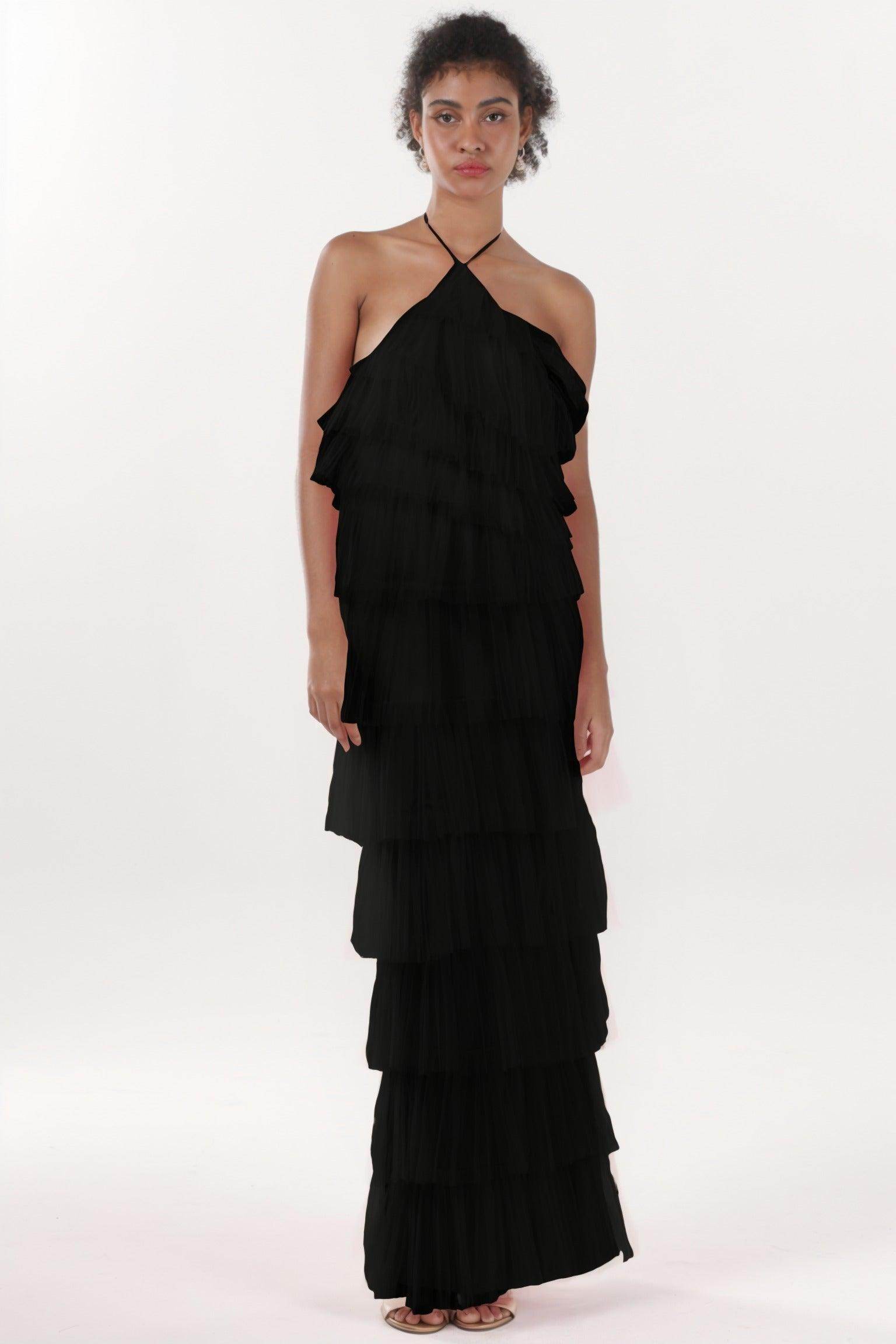 Sheath-Column Maxi Tulle Formal Dress CS0659