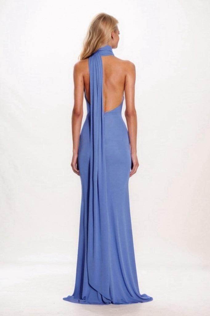 Mermaid Sweep-Brush Train Knitted Fabric Prom Dress CS0697