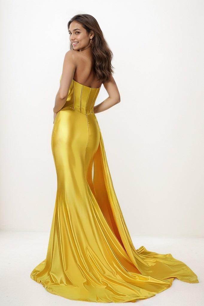 Flattering Scoop Neck Charmeuse Prom Dresses CS0785