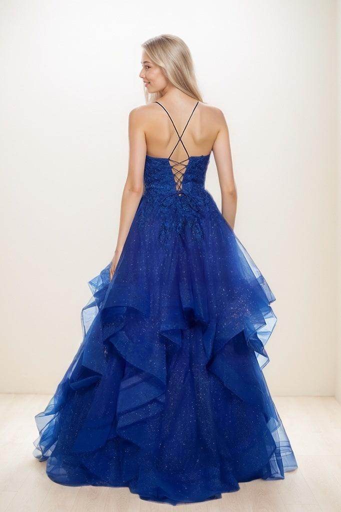 Ball Gown Sweetheart Tiered Skirt Tulle Prom Dresses CS0842
