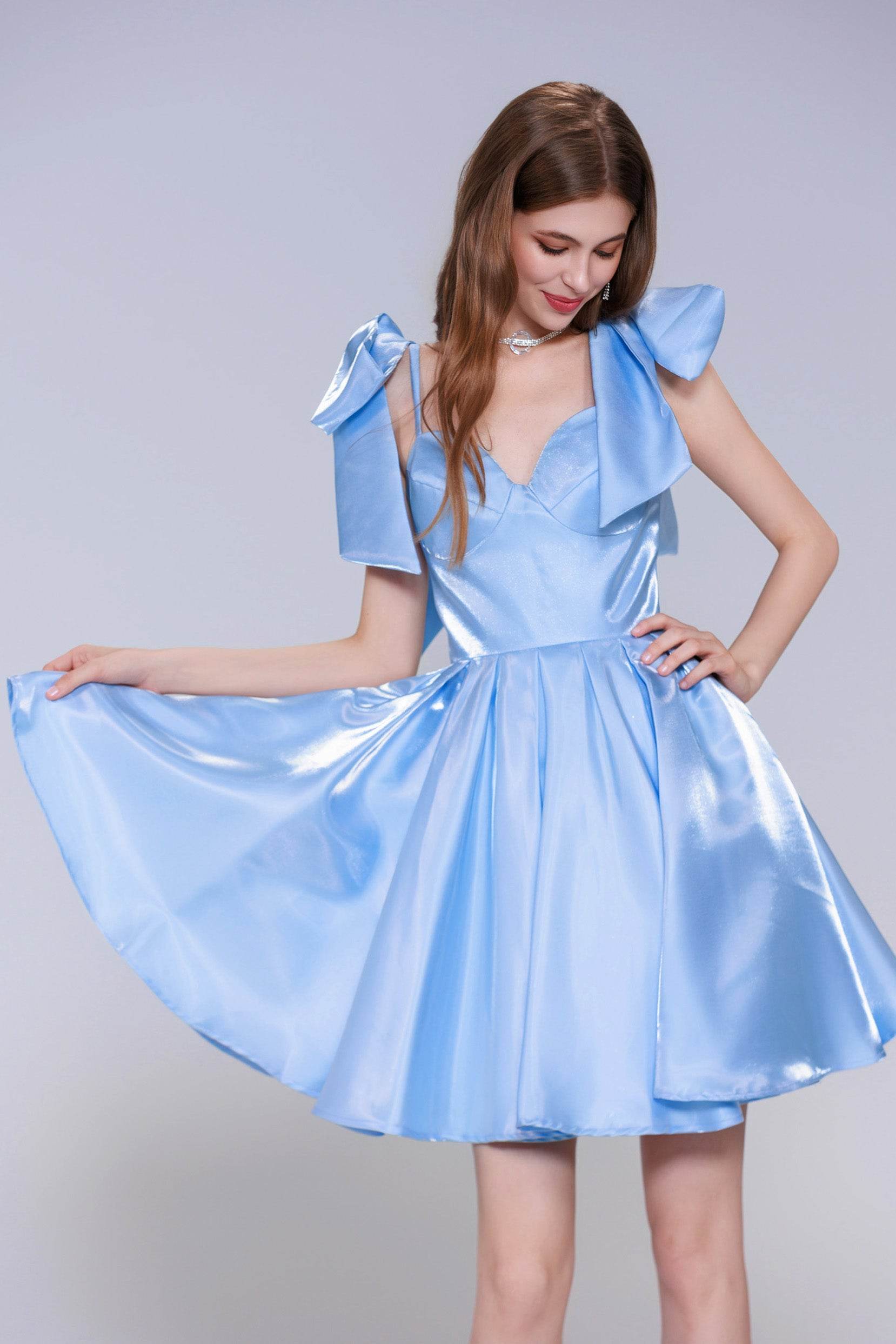 Princess Mini Satin Homecoming Dress CS0944