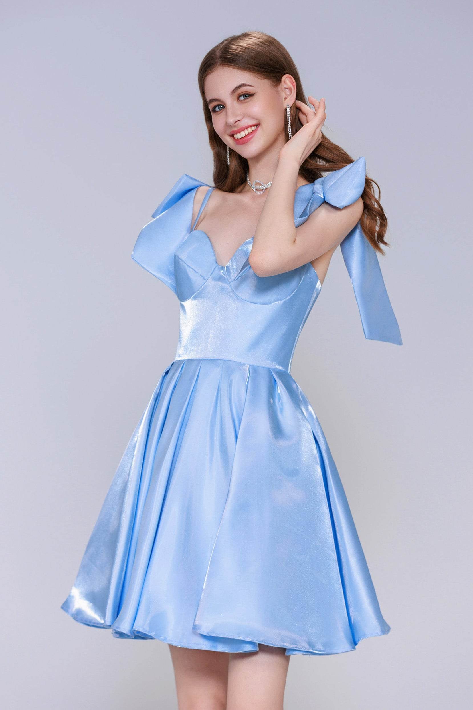 Princess Mini Satin Homecoming Dress CS0944