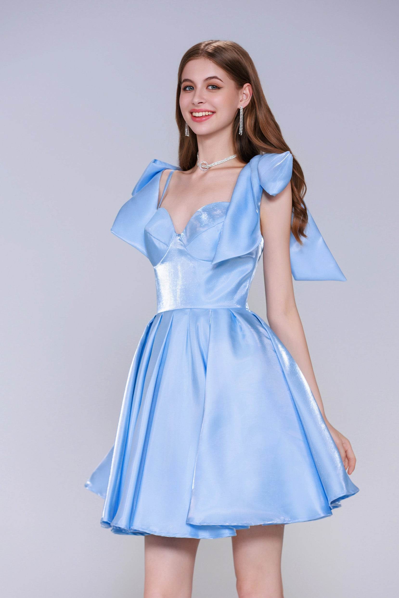 Princess Mini Satin Homecoming Dress CS0944