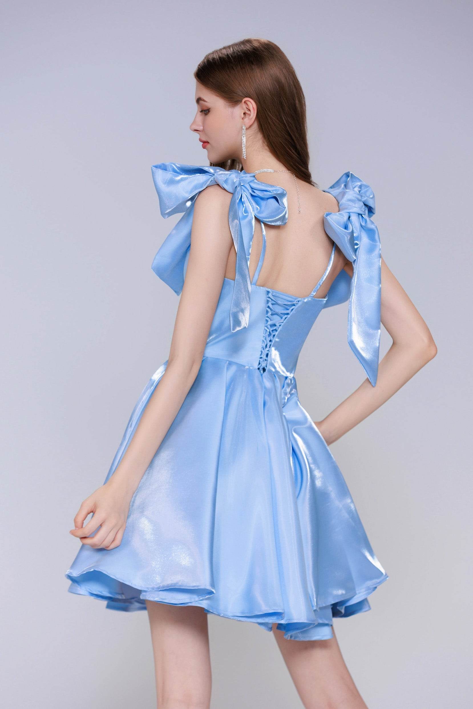 Princess Mini Satin Homecoming Dress CS0944