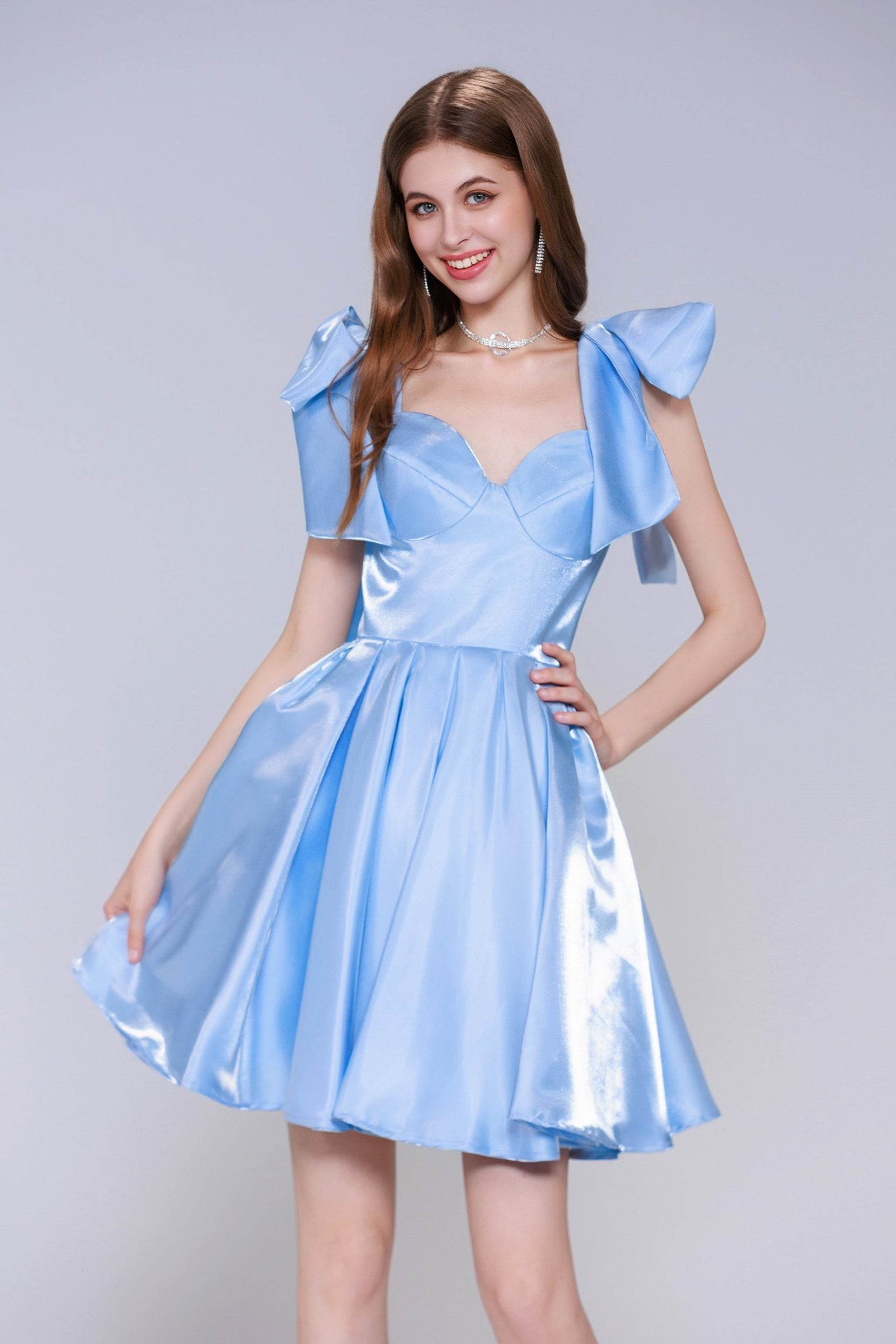Princess Mini Satin Homecoming Dress CS0944