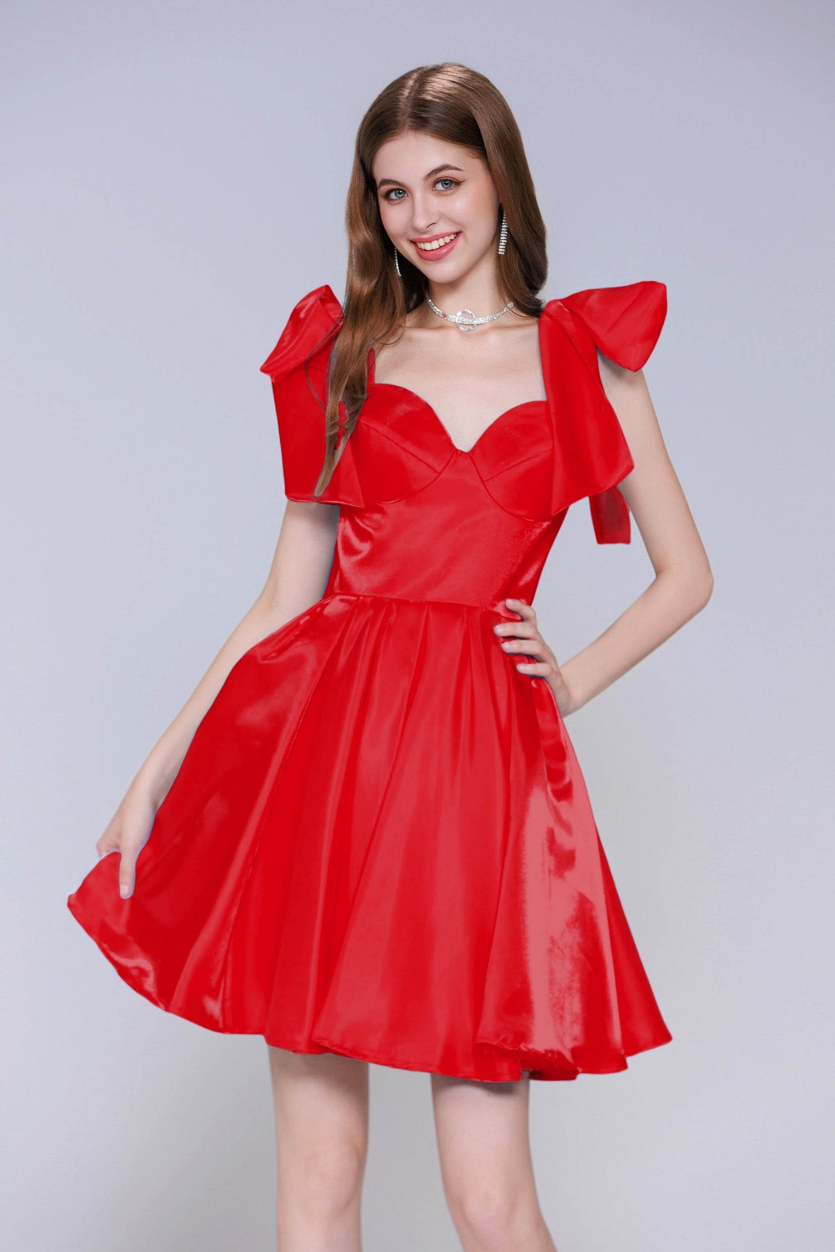 Princess Mini Satin Homecoming Dress CS0944
