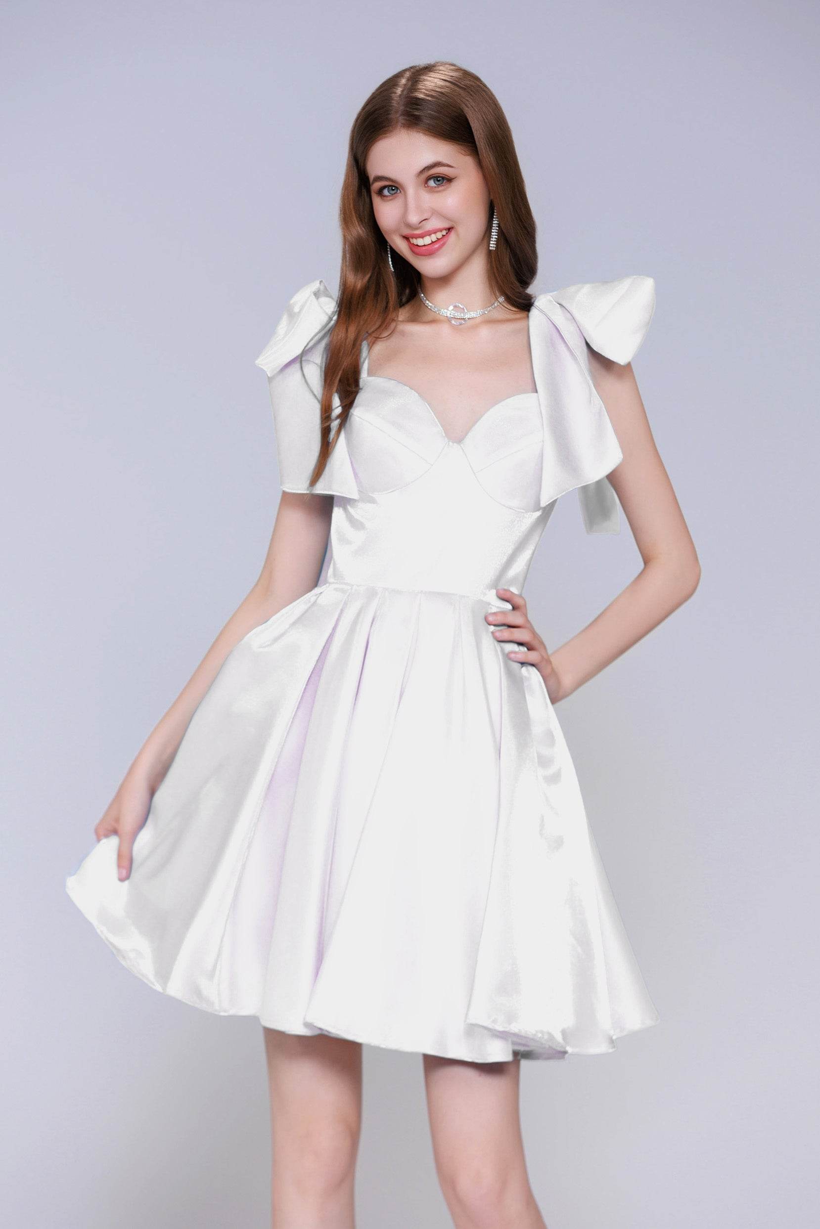 Princess Mini Satin Homecoming Dress CS0944