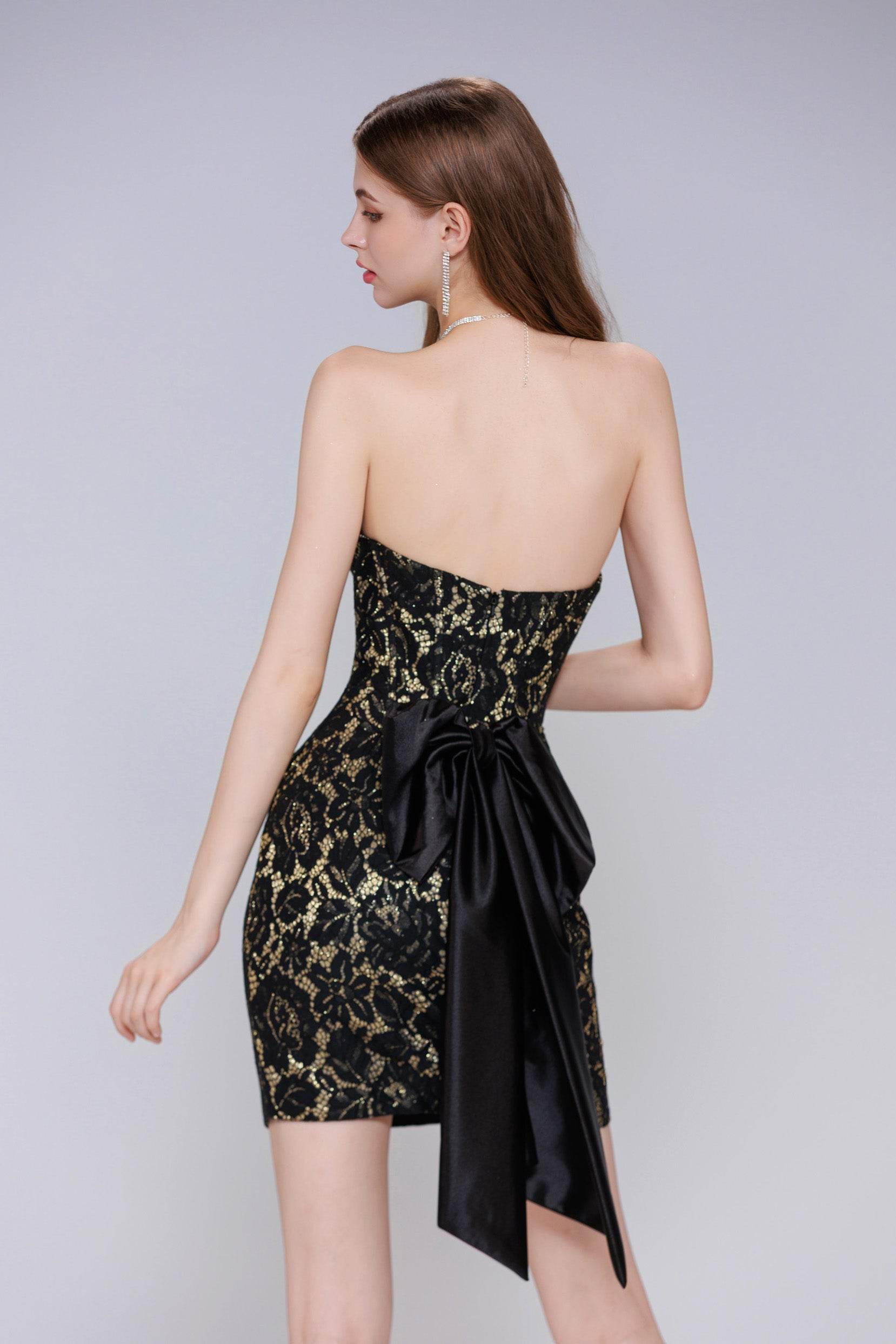 Sheath-Column Mini Lace Homecoming Dress CS0946