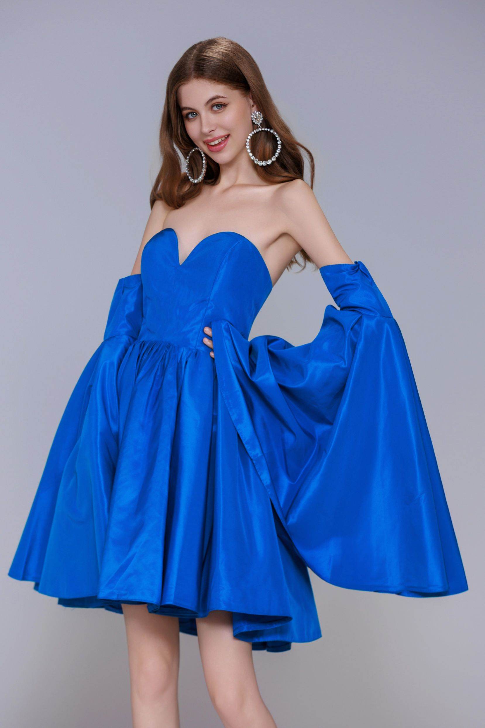 A-Line Mini Taffeta Homecoming Dress CS0950