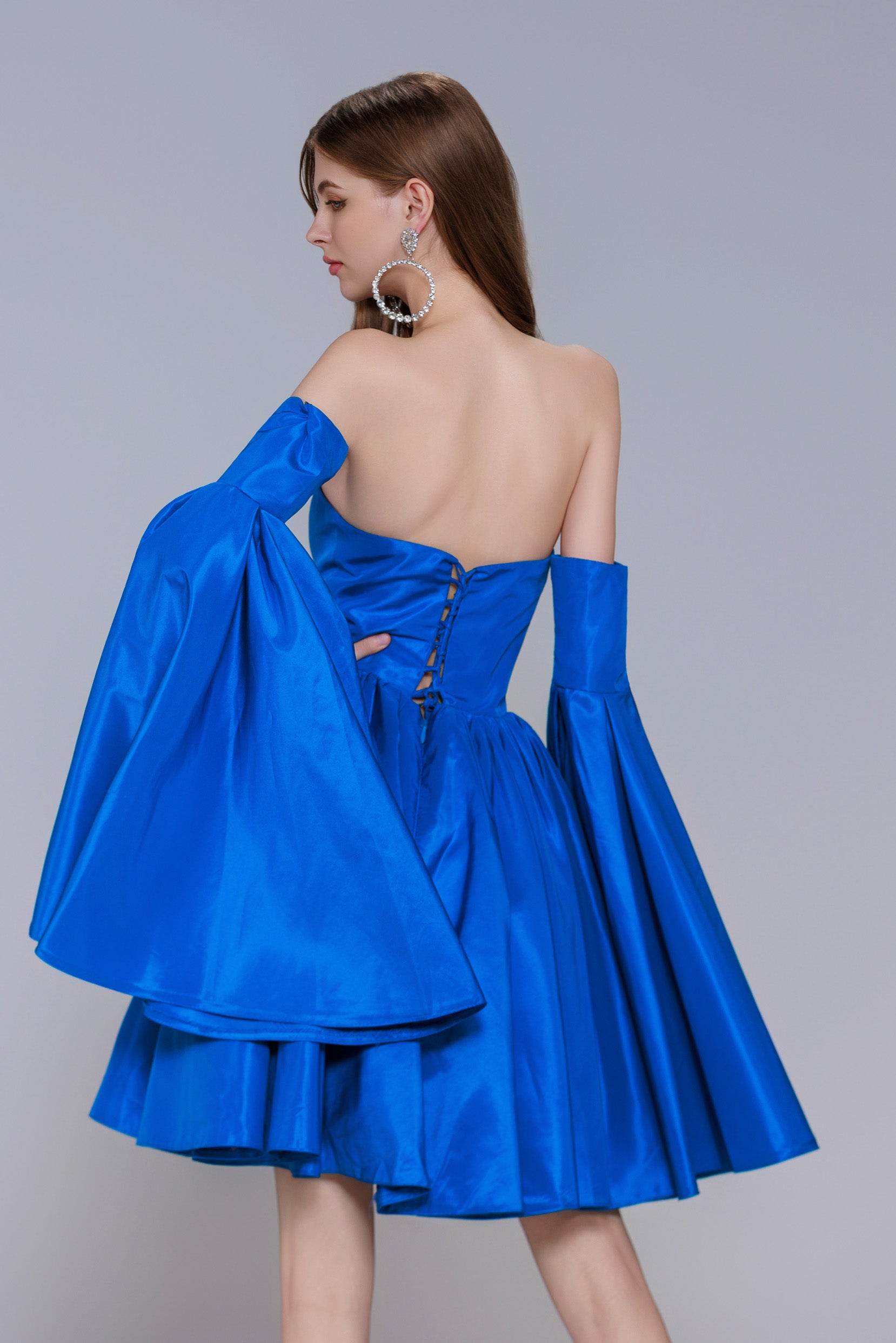 A-Line Mini Taffeta Homecoming Dress CS0950