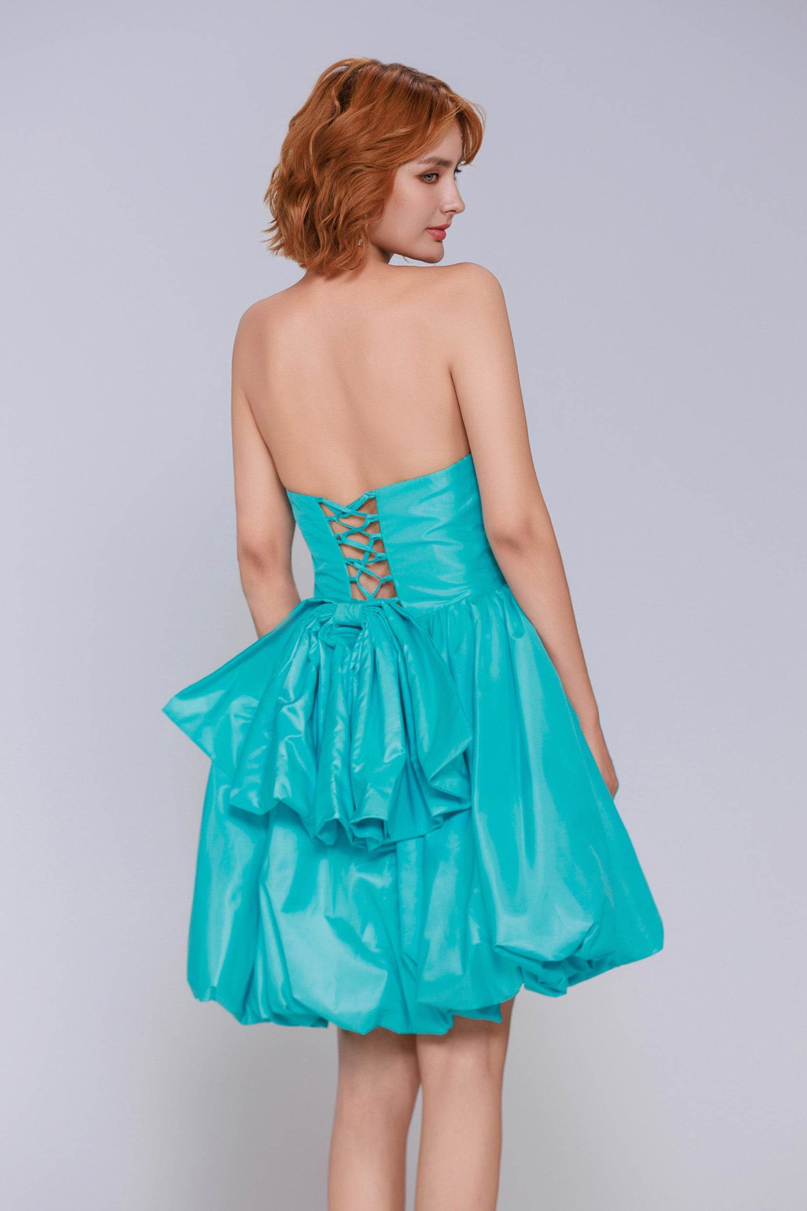 A-Line Mini Taffeta Homecoming Dress CS0951