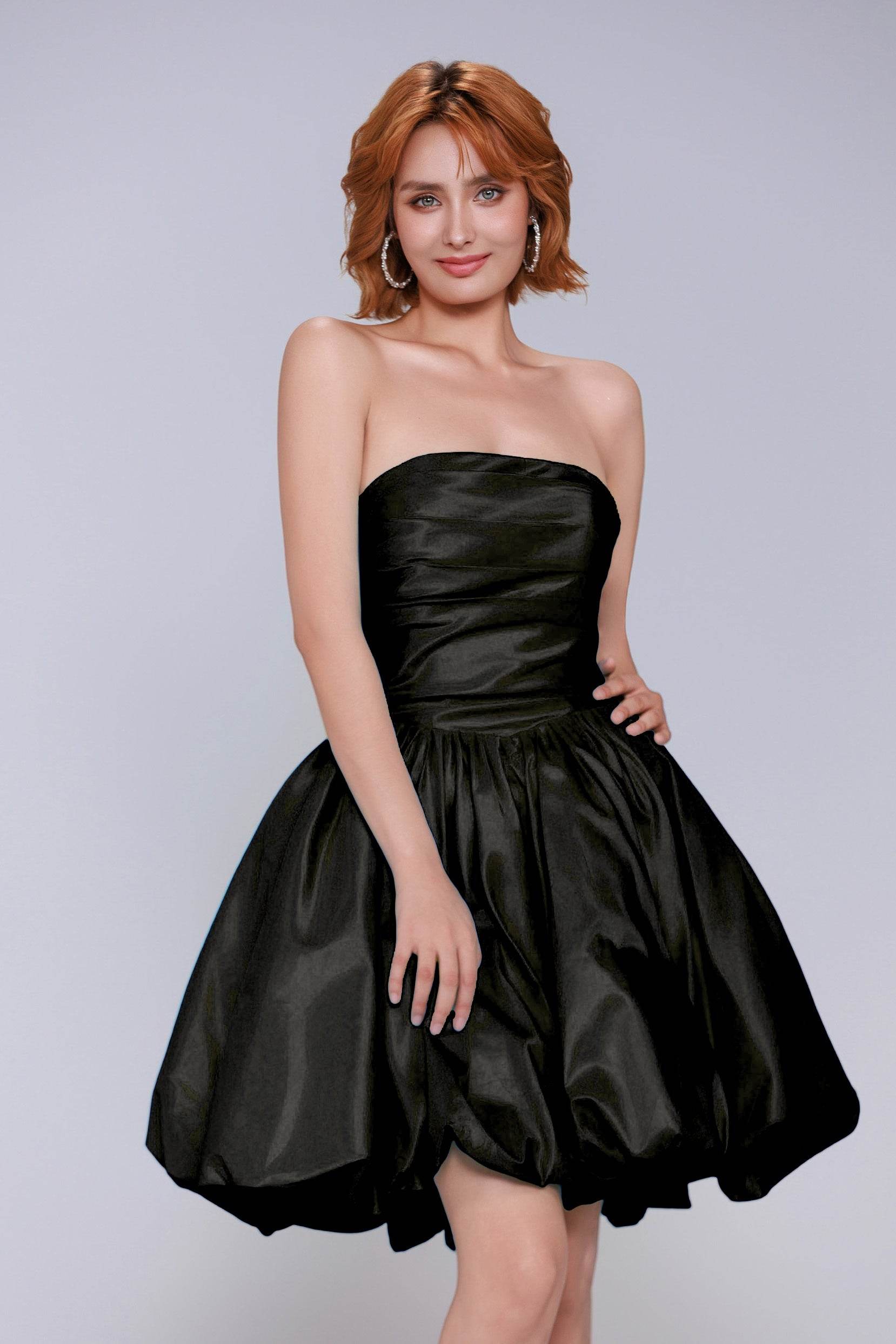 A-Line Mini Taffeta Homecoming Dress CS0951