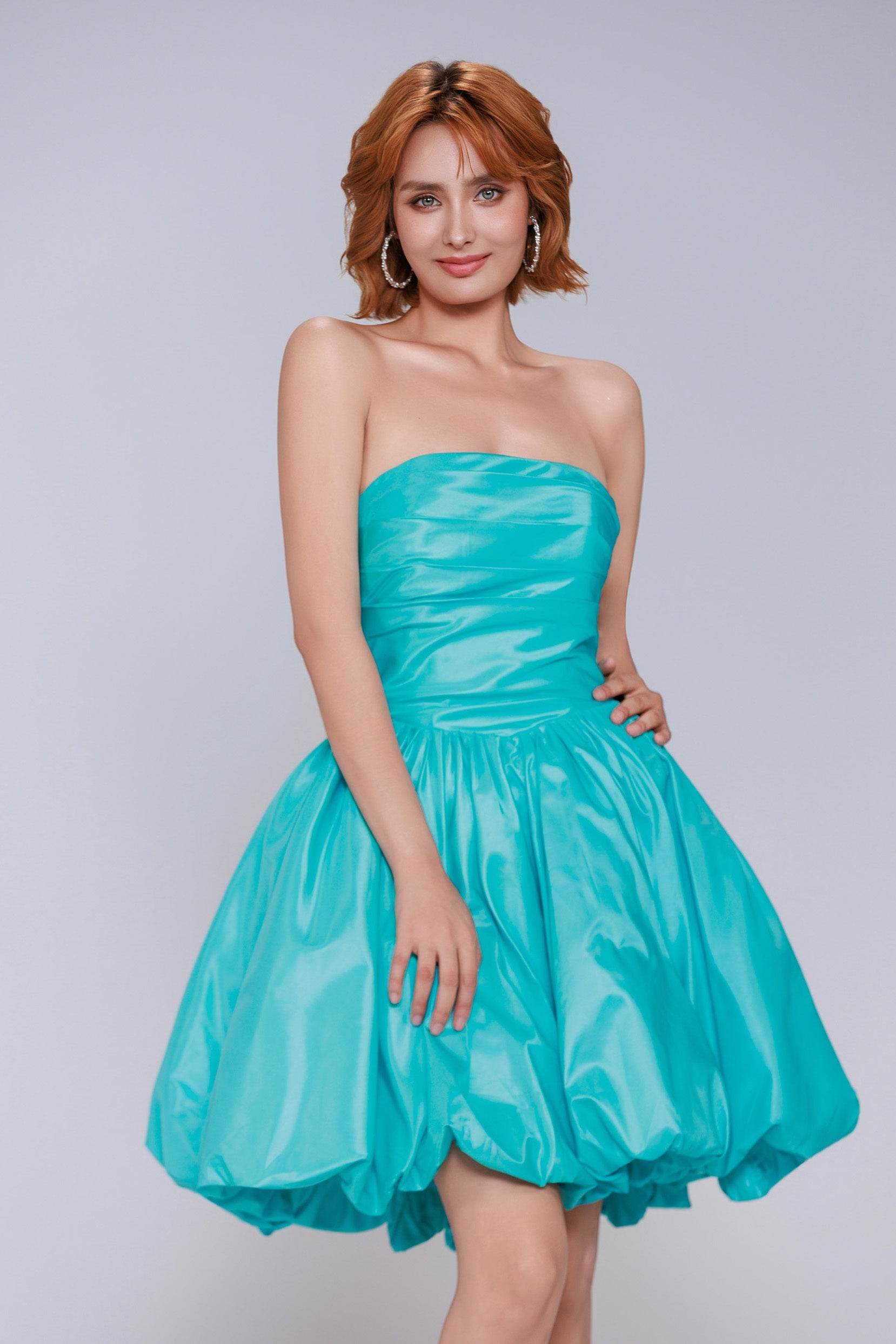 A-Line Mini Taffeta Homecoming Dress CS0951