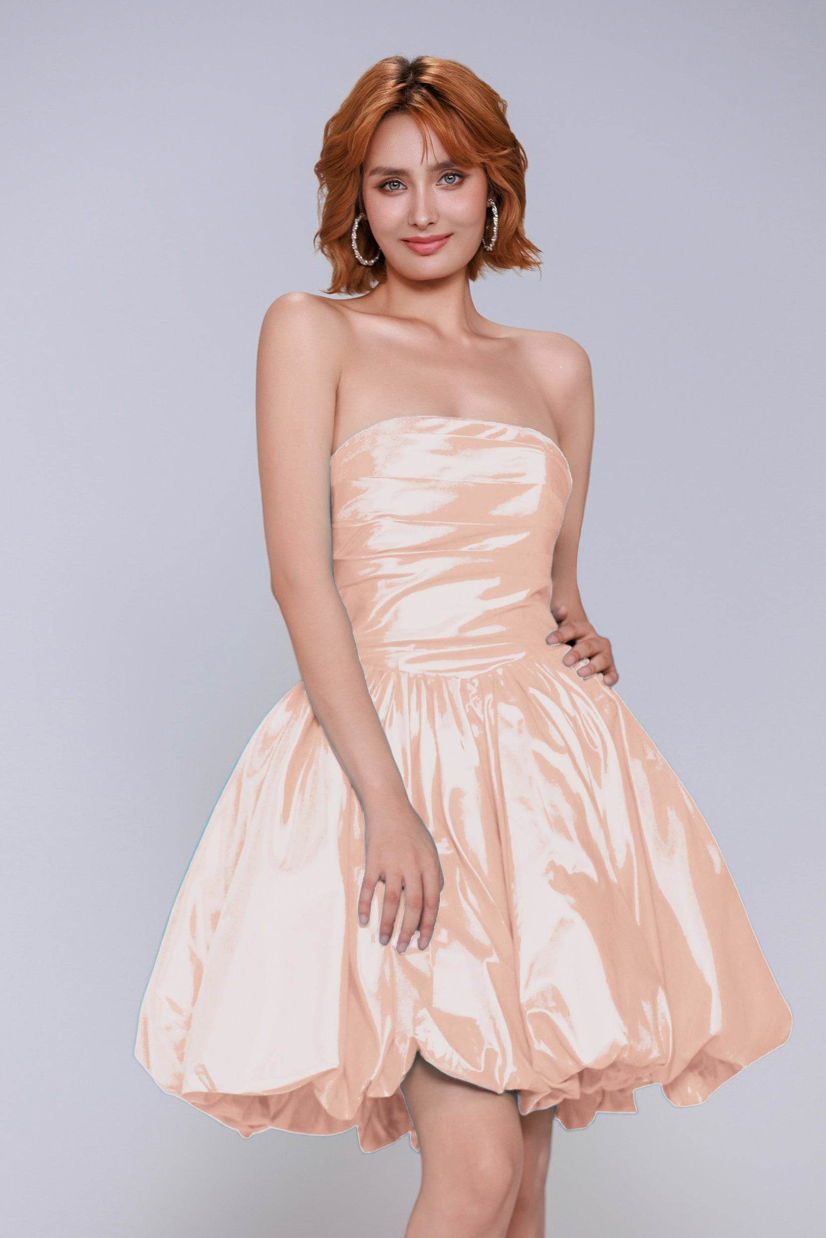 A-Line Mini Taffeta Homecoming Dress CS0951